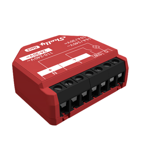 Shelly 1PM Gen3 Wi-Fi Smart Switch with Power Monitoring 16A