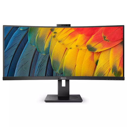 Philips 34B1U5600CH 34In WQHD Curved Monitor USB-C Dock & Webcam