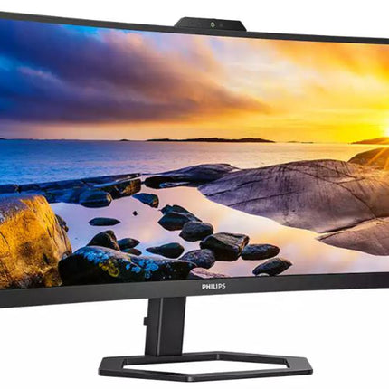 Philips 34E1C5600HE 34In Curved WQHD Monitor with Webcam & USB-C