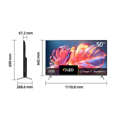CHiQ U50QM10 50" 4K QLED Smart TV with Google Assistant & Dolby
