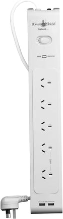 PowerShield ZapGuard 5 Way Surge Board with USB Charging 1400 Joules