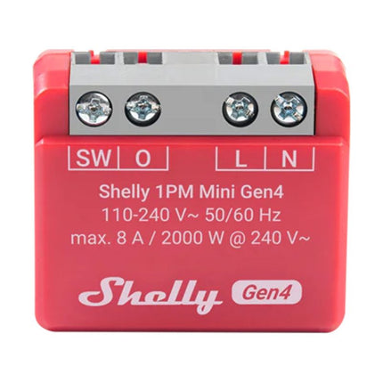 Shelly 1PM Mini Gen4 Smart Relay Switch with Power Monitoring 8A