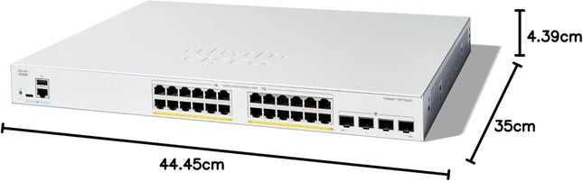 Cisco Catalyst C1300-24FP-4G 24-Port Gigabit PoE+ Managed Switch 370W
