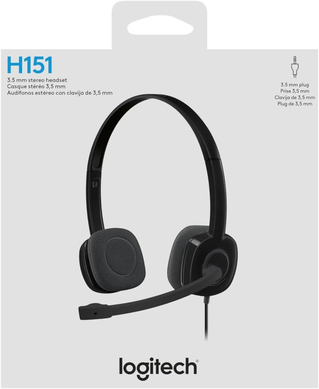 Logitech H151 Stereo Headset with Noise-Cancelling Mic and In-Line Controls