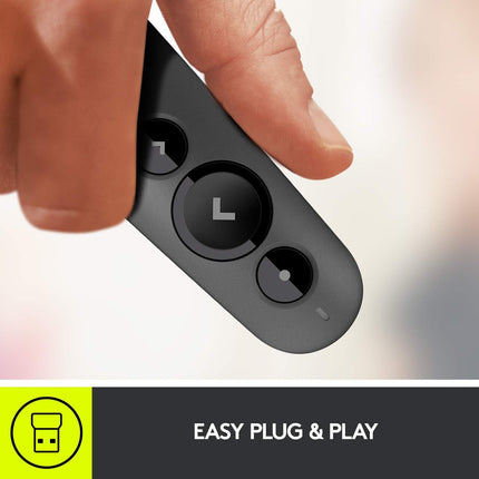Logitech R500s Wireless + Bluetooth Presentation Remote with Laser Pointer