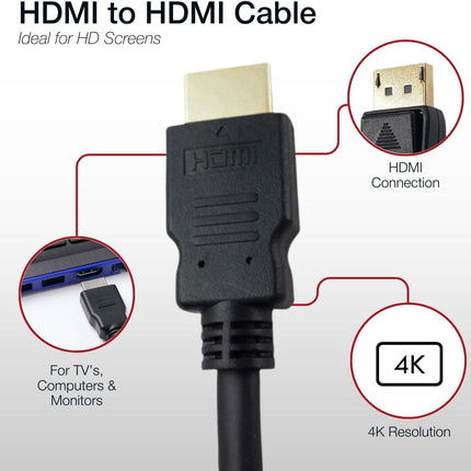 Ultra HD 4K HDMI Cable v2.0 – High Speed 1m, 18Gbps, 60Hz, Ethernet & 3D Support