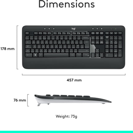 Logitech MK540 Wireless Keyboard & Mouse Combo with 36-Month Battery
