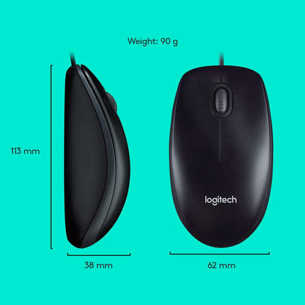 Logitech MK120 Wired USB Keyboard & Mouse Combo with Spill Resistance