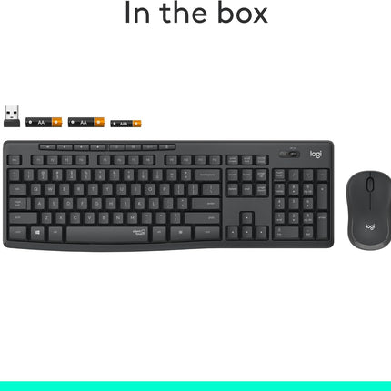 Logitech MK295 Silent Wireless Keyboard & Mouse Combo with 2.4GHz