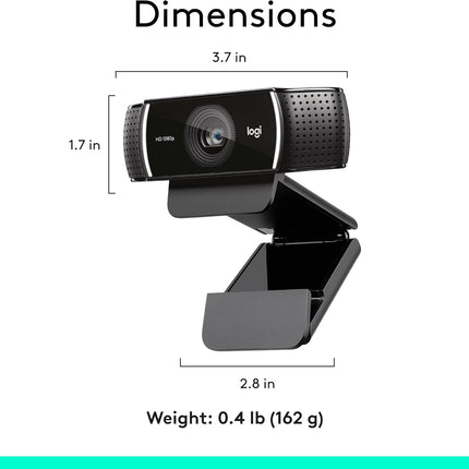 Logitech C922 Pro Full HD 1080p Streaming Webcam with Tripod