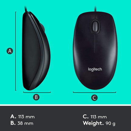 Logitech MK120 Wired USB Keyboard & Mouse Combo with Spill Resistance
