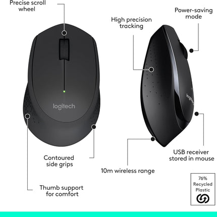 Logitech MK345 Wireless Keyboard & Mouse Combo with 3-Year Battery