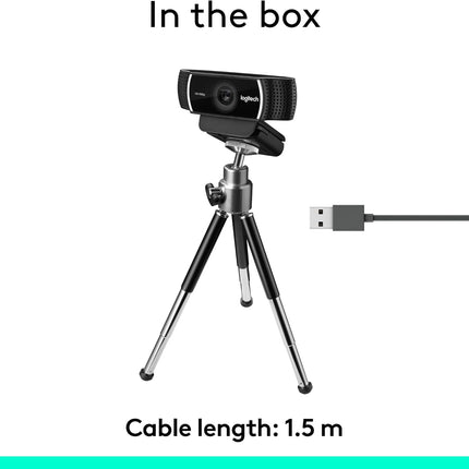 Logitech C922 Pro Full HD 1080p Streaming Webcam with Tripod