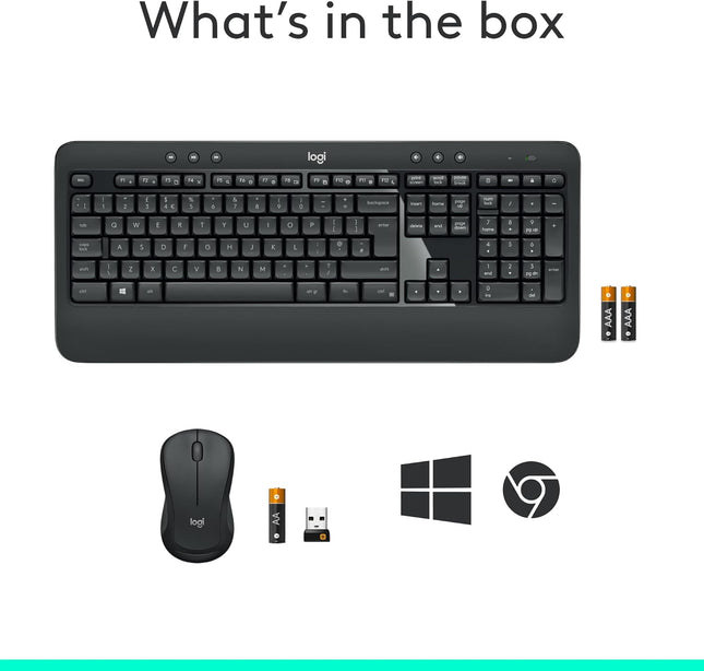 Logitech MK540 Wireless Keyboard & Mouse Combo with 36-Month Battery
