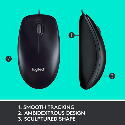 Logitech MK120 Wired USB Keyboard & Mouse Combo with Spill Resistance