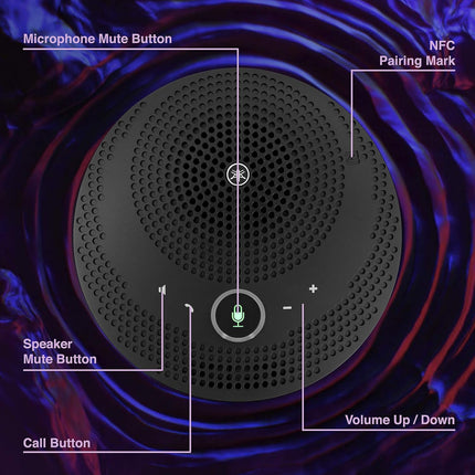 Yamaha YVC-200 Portable USB & Bluetooth Speakerphone with 10-Hour Battery