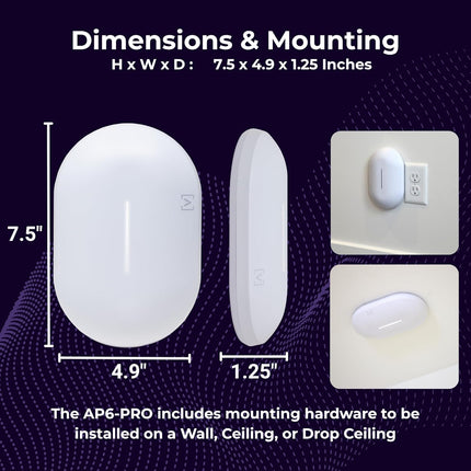Alta Labs AP6-PRO Dual Band WiFi 6 Access Point 6.3Gbps 4x4 MU-MIMO