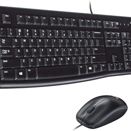 Logitech MK120 Wired USB Keyboard & Mouse Combo with Spill Resistance