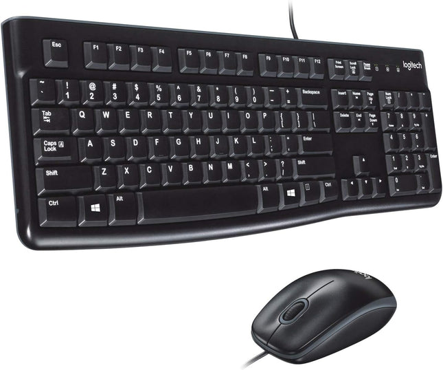 Logitech MK120 Wired USB Keyboard & Mouse Combo with Spill Resistance