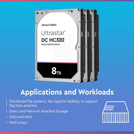 WD Ultrastar DC HC320 8TB 7200 RPM SATA 6Gb/s Enterprise Hard Drive