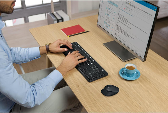 Logitech MK235 Wireless Keyboard & Mouse Combo with 3-Year Battery Life