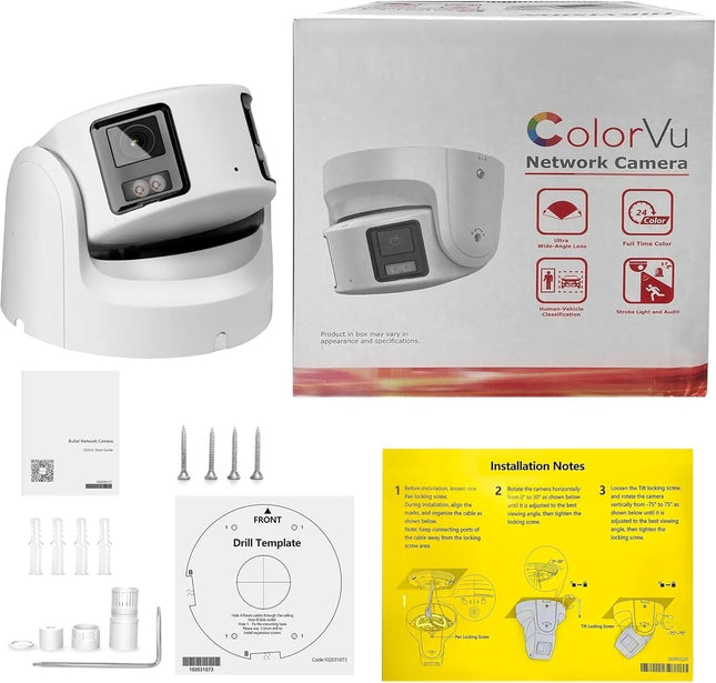 Hikvision DS-2CD2387G2P 8MP Panoramic ColorVu Turret IP Camera 180°