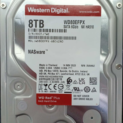 WD Red Plus 8TB NAS Internal Hard Drive 5640 RPM SATA 6Gb/s CMR