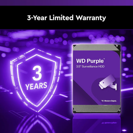 WD Purple 8TB Surveillance Hard Drive 5400RPM SATA 256MB Cache 3.5"