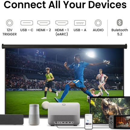 BenQ TK705STi 4K UHD Short Throw Smart Gaming Projector