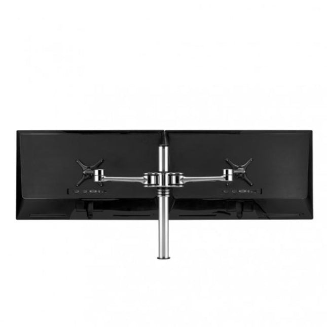 Atdec AF-AT-D-P Dual Monitor Mount with Swing Arms & Post Silver