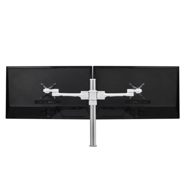Atdec AF-AT-D-SW Dual Monitor Swing Arm Mount with Post White Finish