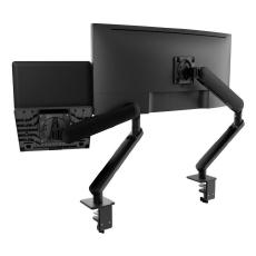 Atdec Ora Duo Dual Monitor Arm with Laptop Tray F-Clamp Black