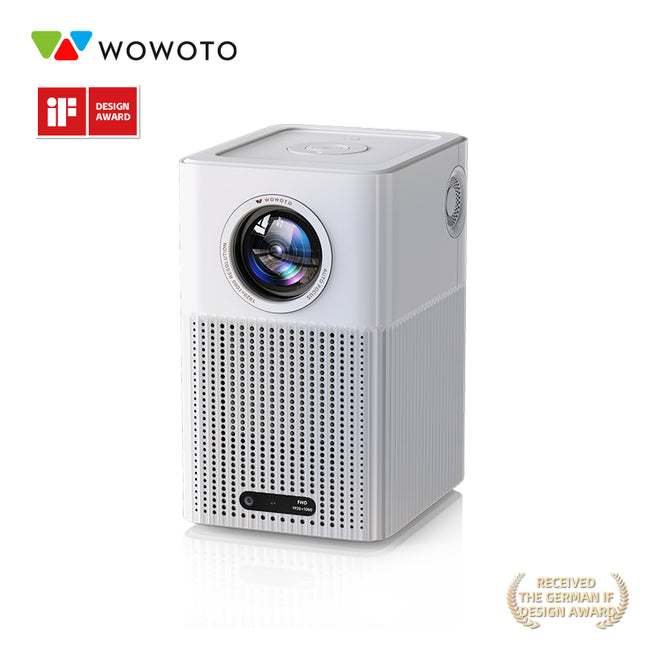 Wowoto BL14 Google TV Smart Projector 500 ANSI Lumens, Auto Focus & Keystone, 1080P FHD, 4K Support, Intelligent Screen Alignment