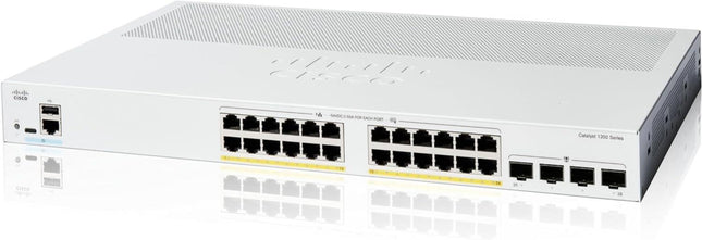 Cisco C1200-24P-4G 24-Port Gigabit PoE+ Smart Switch 195W Budget