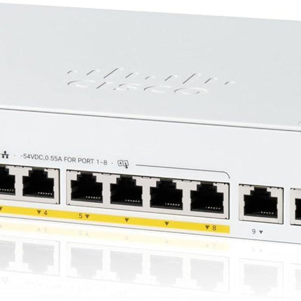Cisco C1200-8P-E-2G 8-Port Gigabit PoE+ Managed Switch 67W Budget