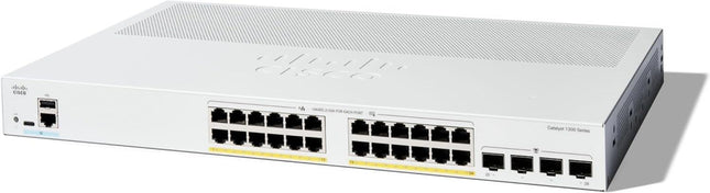 Cisco C1300-24P-4G 24-Port Gigabit PoE+ Managed Switch with 195W Budget