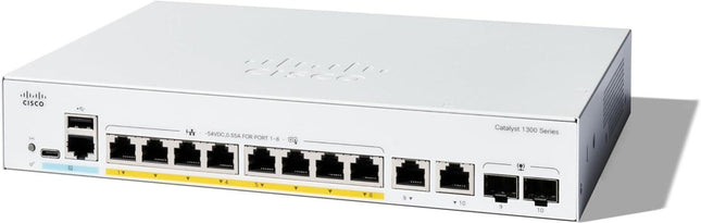 Cisco C1300-8FP-2G 8-Port Gigabit PoE+ Managed Switch 120W Budget