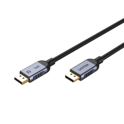 Unitek C1626GY 3M Gaming DisplayPort 2.1 Cable 16K 80Gbps Grey