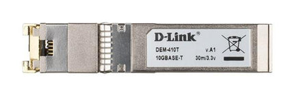 D-Link DEM-410T 10GBASE-T SFP+ Copper Transceiver for Cat 6a Networks