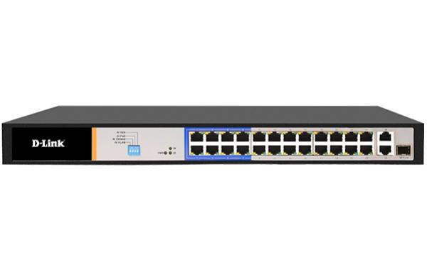 D-Link DGS-F1026P-E 26-Port Gigabit PoE+ Switch with Long Range