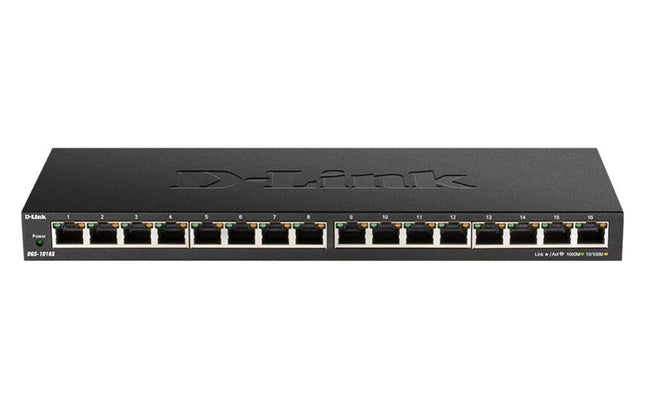 D-Link DGS-1016S 16-Port Gigabit Unmanaged Switch Metal Housing