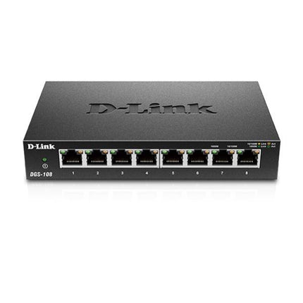 D-Link DGS-108 8-Port Gigabit Unmanaged Switch for Home and Office