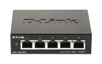 D-Link DGS-1100-05V2 5-Port Gigabit Smart Managed Desktop Switch