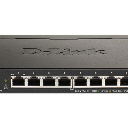 D-Link DGS-1100-08PV2 8-Port Gigabit PoE+ Smart Managed Switch 64W