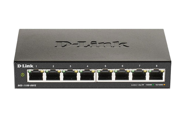 D-Link DGS-1100-08V2 8-Port Gigabit Smart Managed Switch