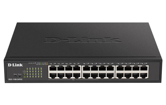 D-Link DGS-1100-24PV2 24-Port Gigabit PoE+ Smart Managed Switch