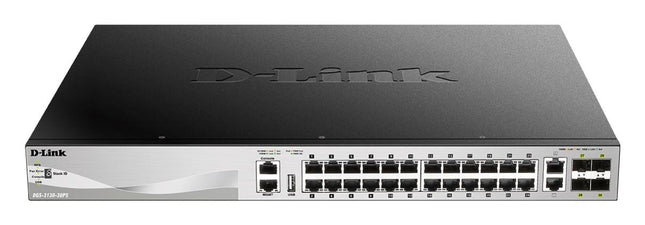 D-Link DGS-3130-30PS 30-Port Layer 3 Managed PoE Switch 370W Budget