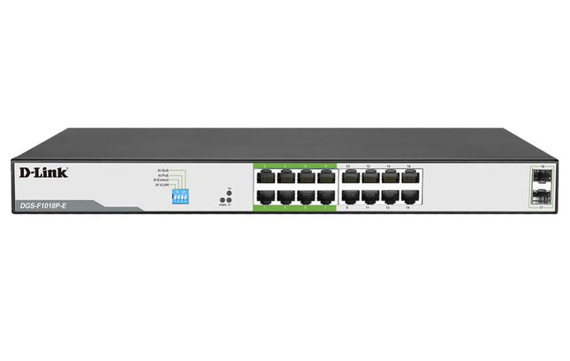 D-Link DES-1018MP 18-Port PoE Switch 16x Fast Ethernet 246W Budget