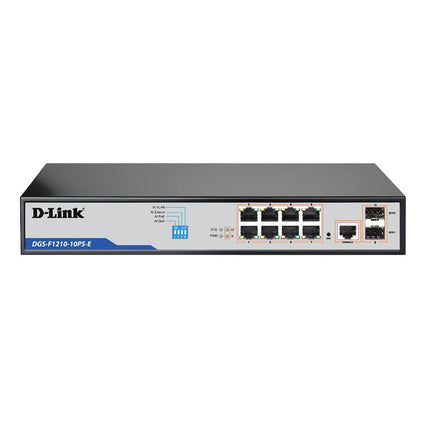 D-Link DES-F1010P-E 10-Port Long Range PoE+ Switch 250m 96W