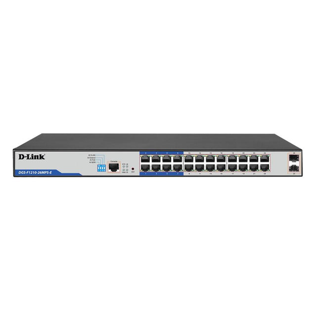 D-Link DGS-F1210-26MPS-E 26-Port Smart Managed PoE+ Switch 380W